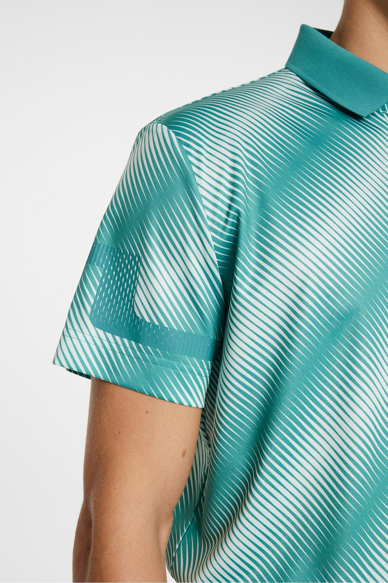 Men | Heath Print Polo | Comb Teal M