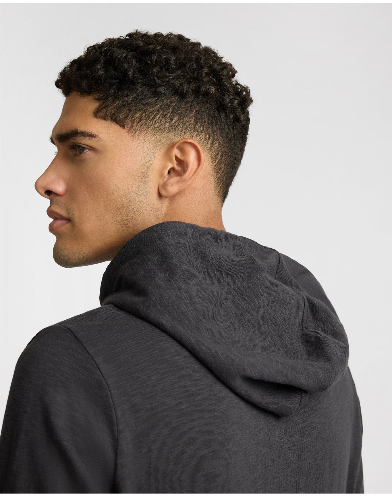 Men | Heavyweight Slub Hoodie | Noir