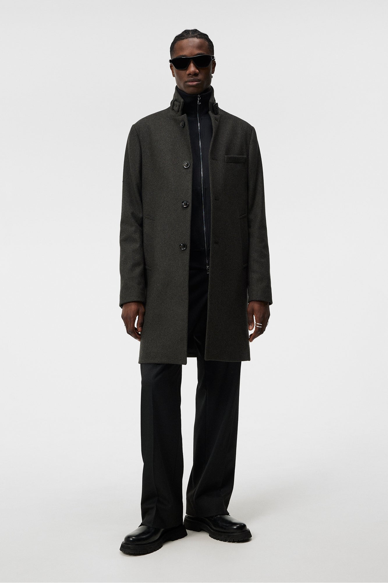Men | Holger Melton Coat | Forest Green