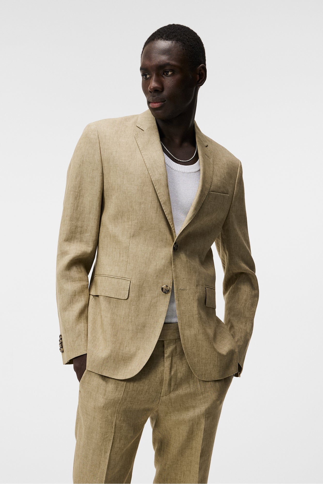 Men | Hopper U Super Linen Blazer | Aloe