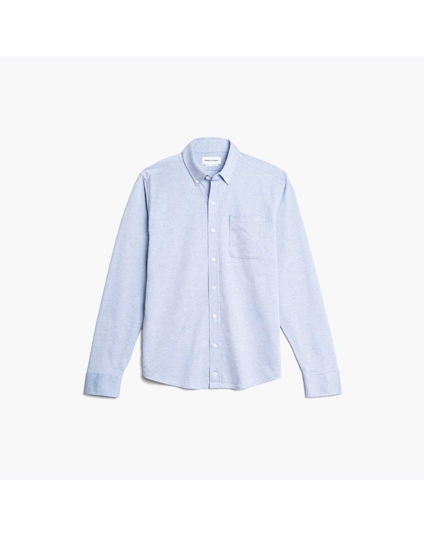 Men | Hybrid Button | Blue Heather Stripe