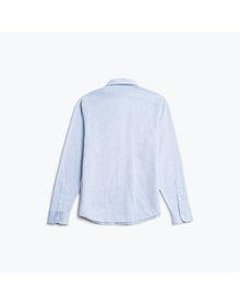 Men | Hybrid Button | Blue Heather Stripe