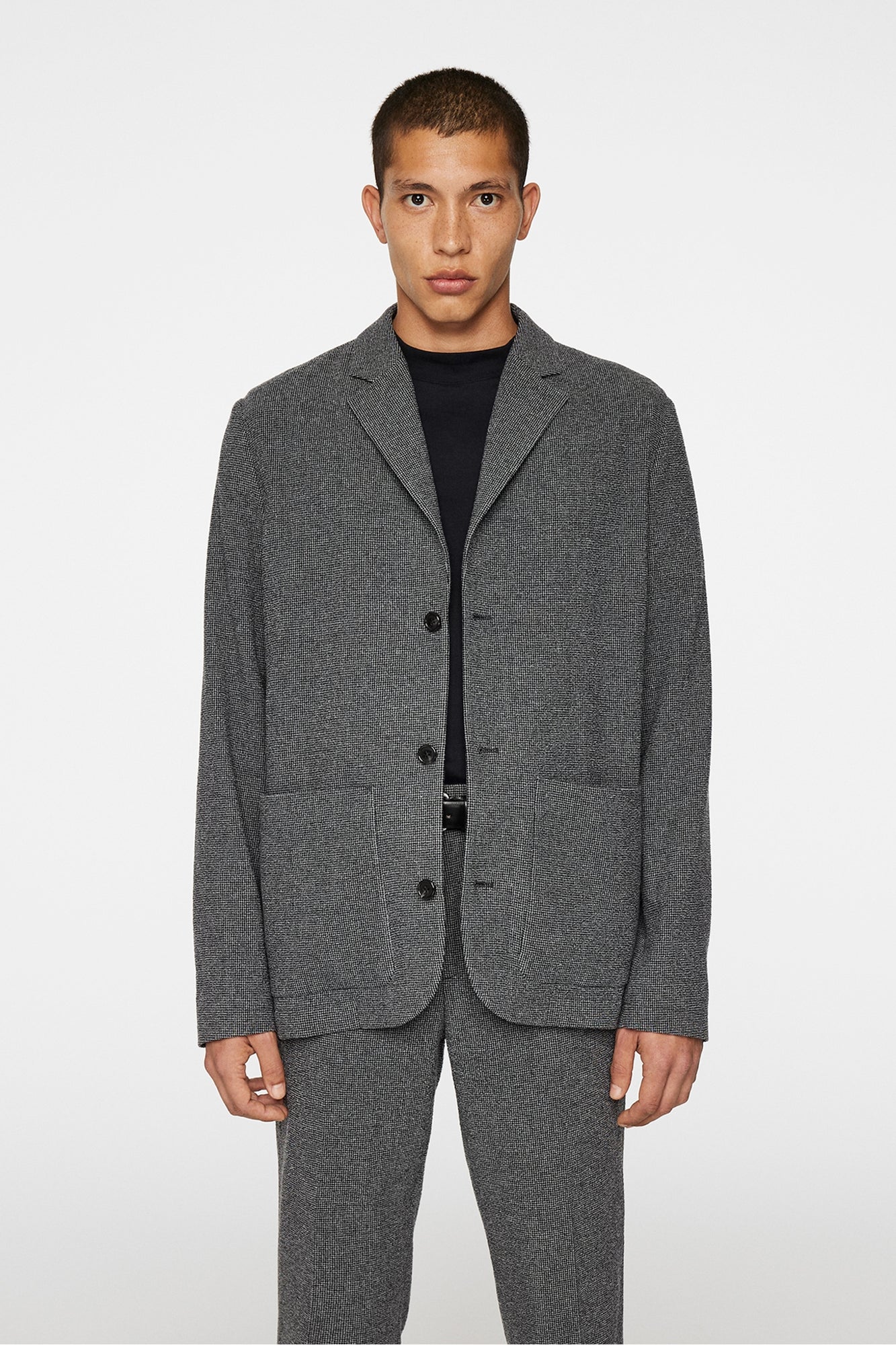 Men | Jack Crinkled Wool Blazer | Black