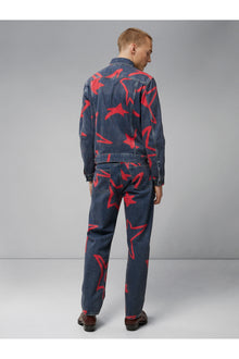 Men | Jad Printed Stars Jacket | JL Navy