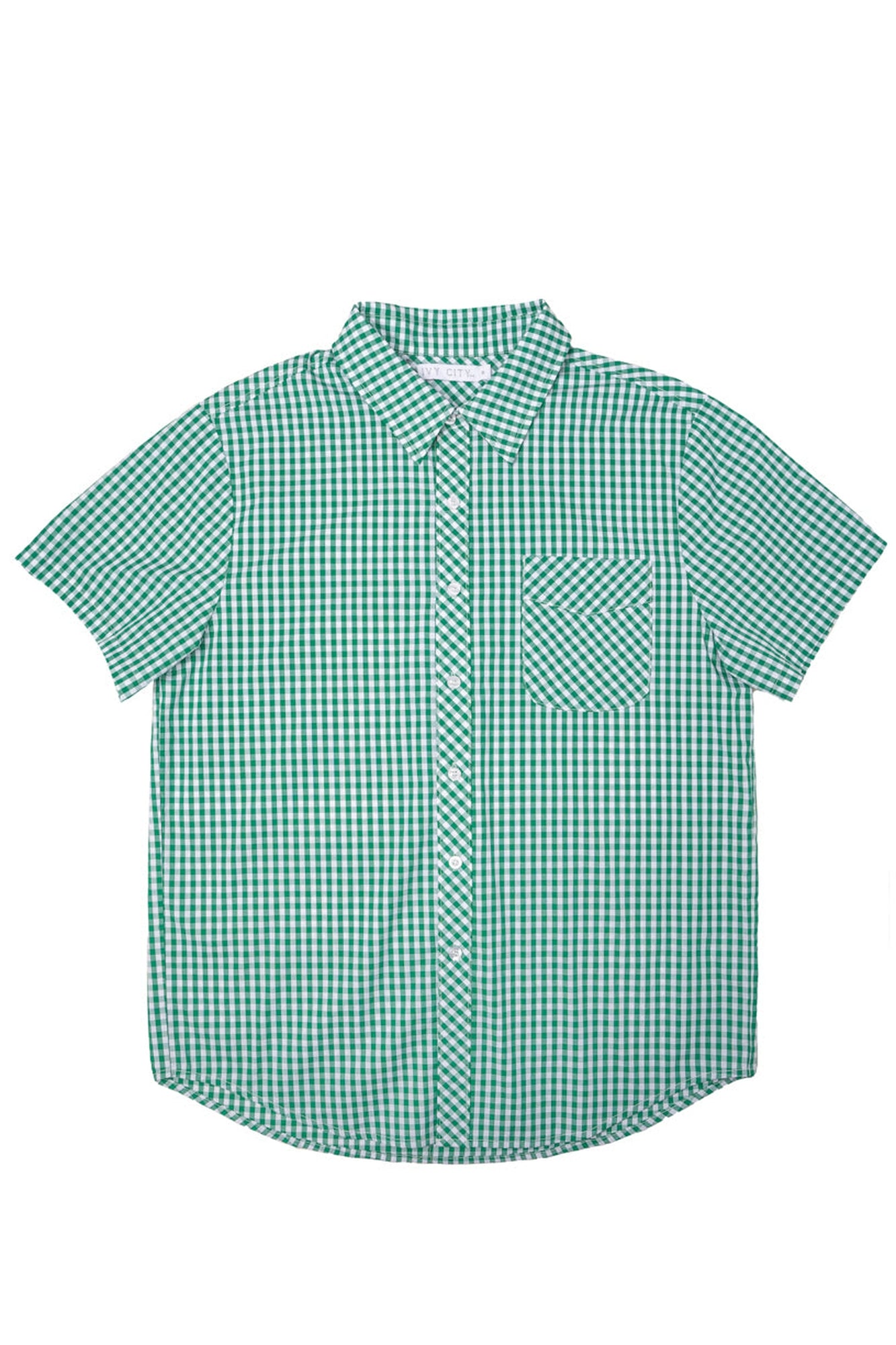 Men | James Shirt | Green x Gingham