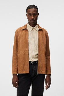 Men | Jonah Suede Overshirt | Chipmunk