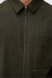 Men | Julius Flannel Overshirt | Forest Green