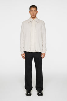 Men | Kaleb Merino Zip Cardigan | Elange | Moonbeam Melange