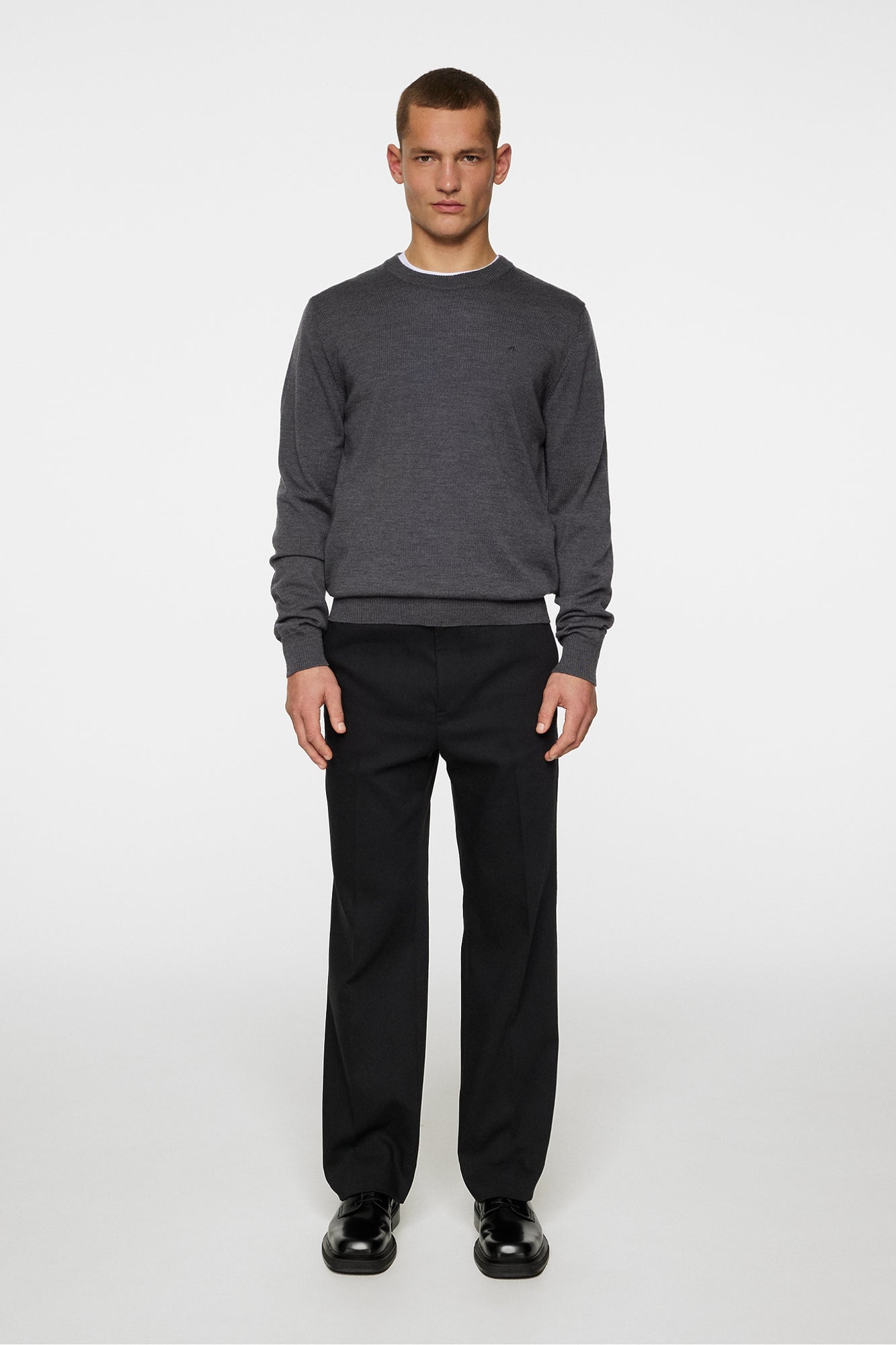 Men | Keane Merino Creneck | Lava Smoke Melange