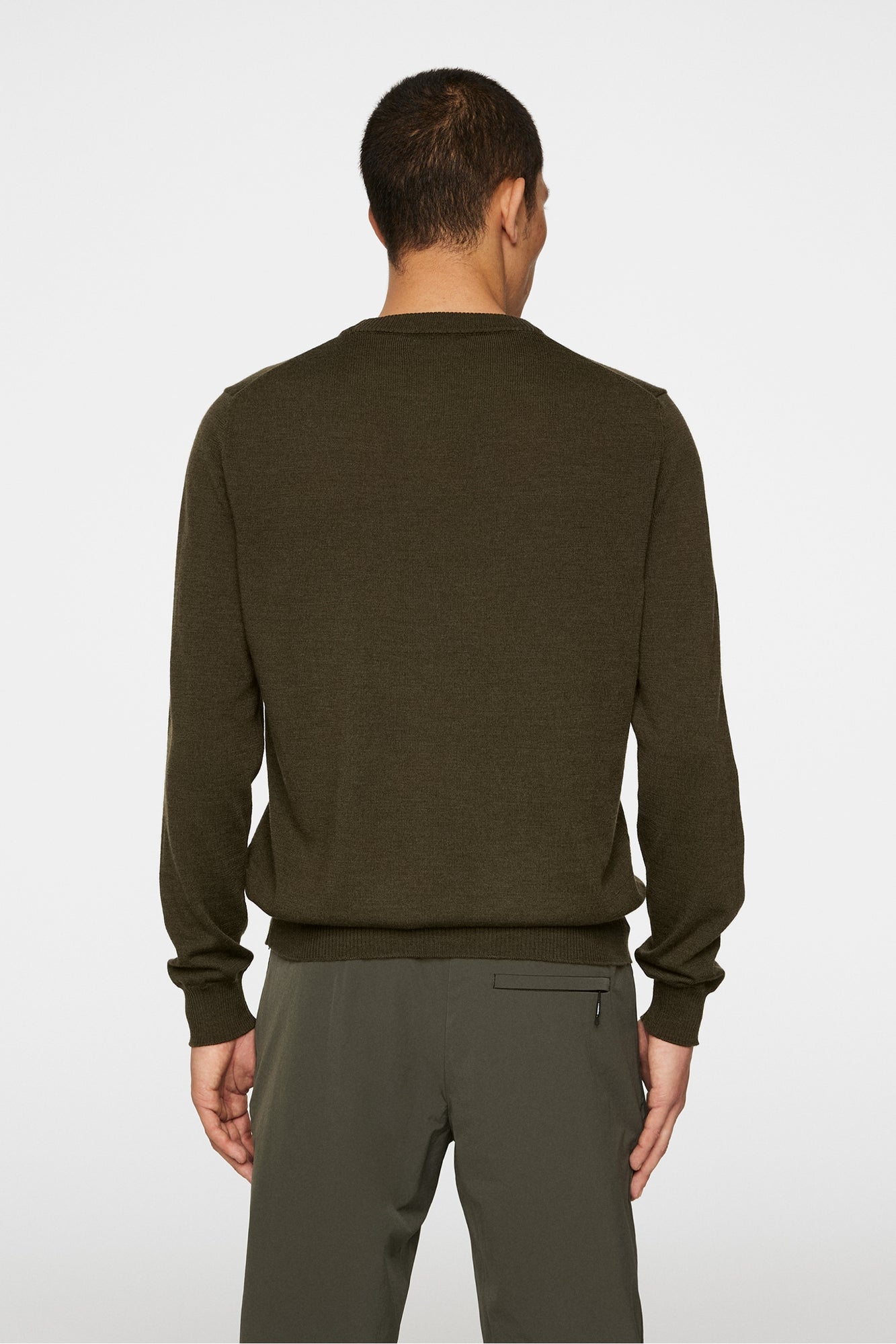 Men | Keane Merino Creneck Sweater | Forest Green