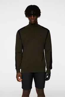 Men | Kendrick Knitted Zip Sweater | Forest Green