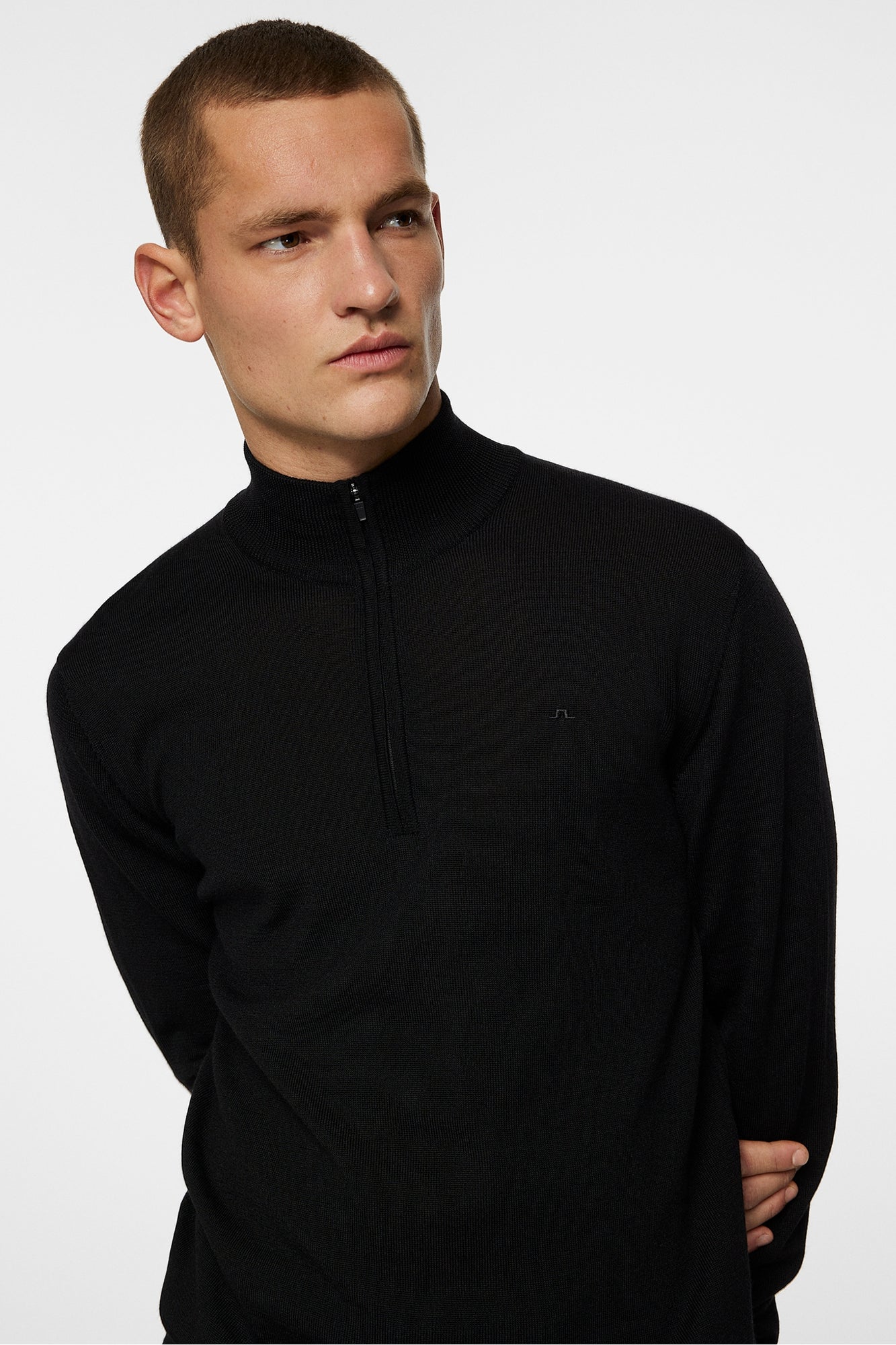 Men | Kiyan Merino Quarter Zip | Black