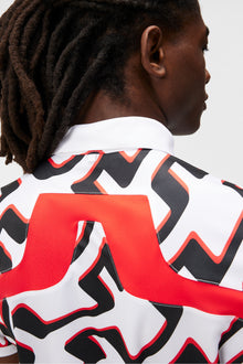 Men | Kv Regular Fit Print Polo | Bridge Wave White