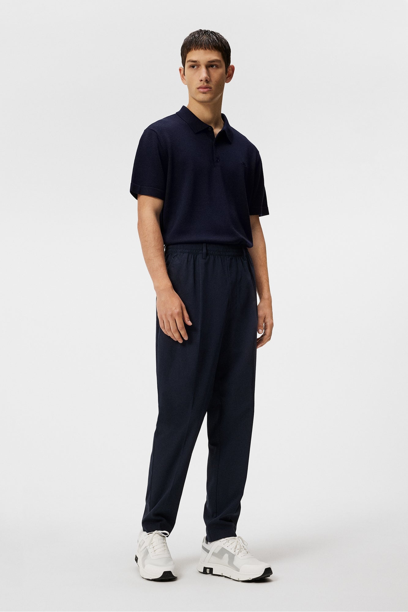 Men | Lear Knitted Shirt | JL Navy