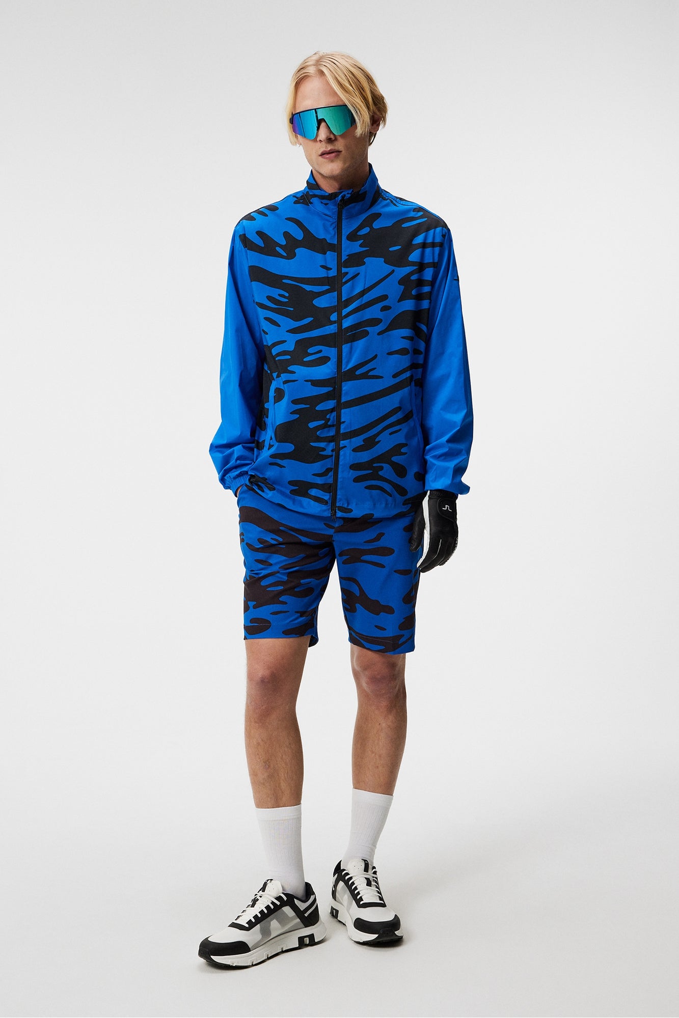 Men | Lear Printed Wind Jacket | Neptune Nautical Blue