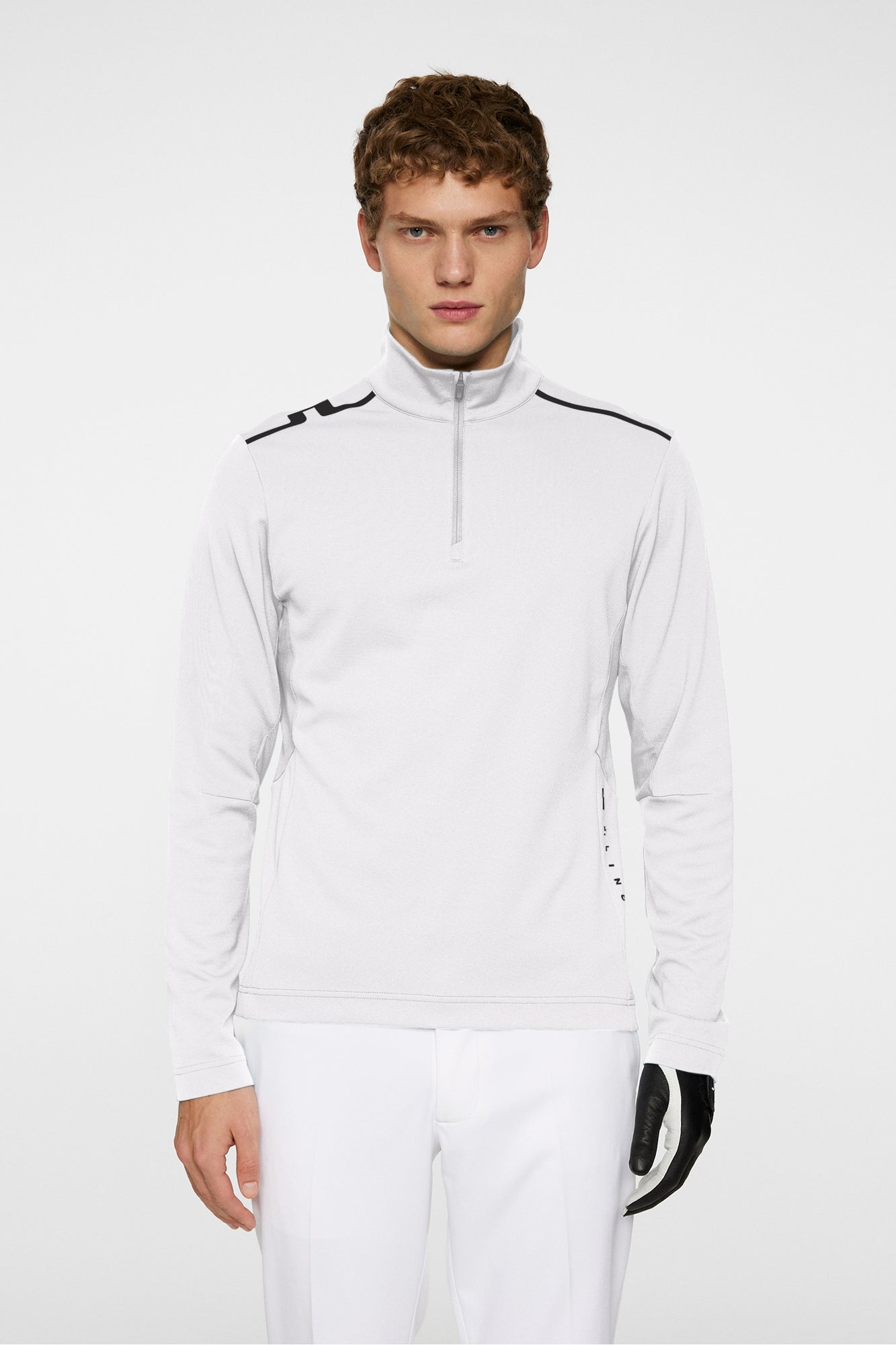 Men | Leon Quarter Zip Mid Layer | White