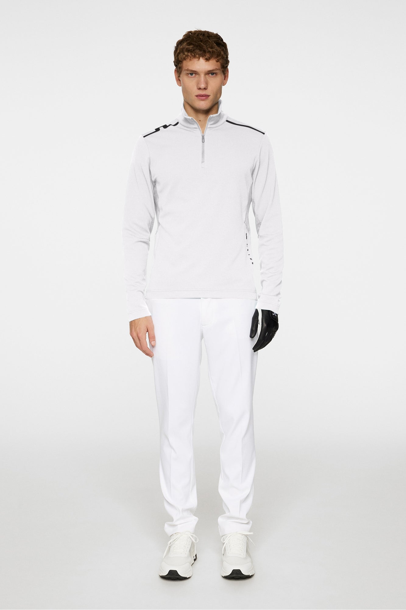 Men | Leon Quarter Zip Mid Layer | White