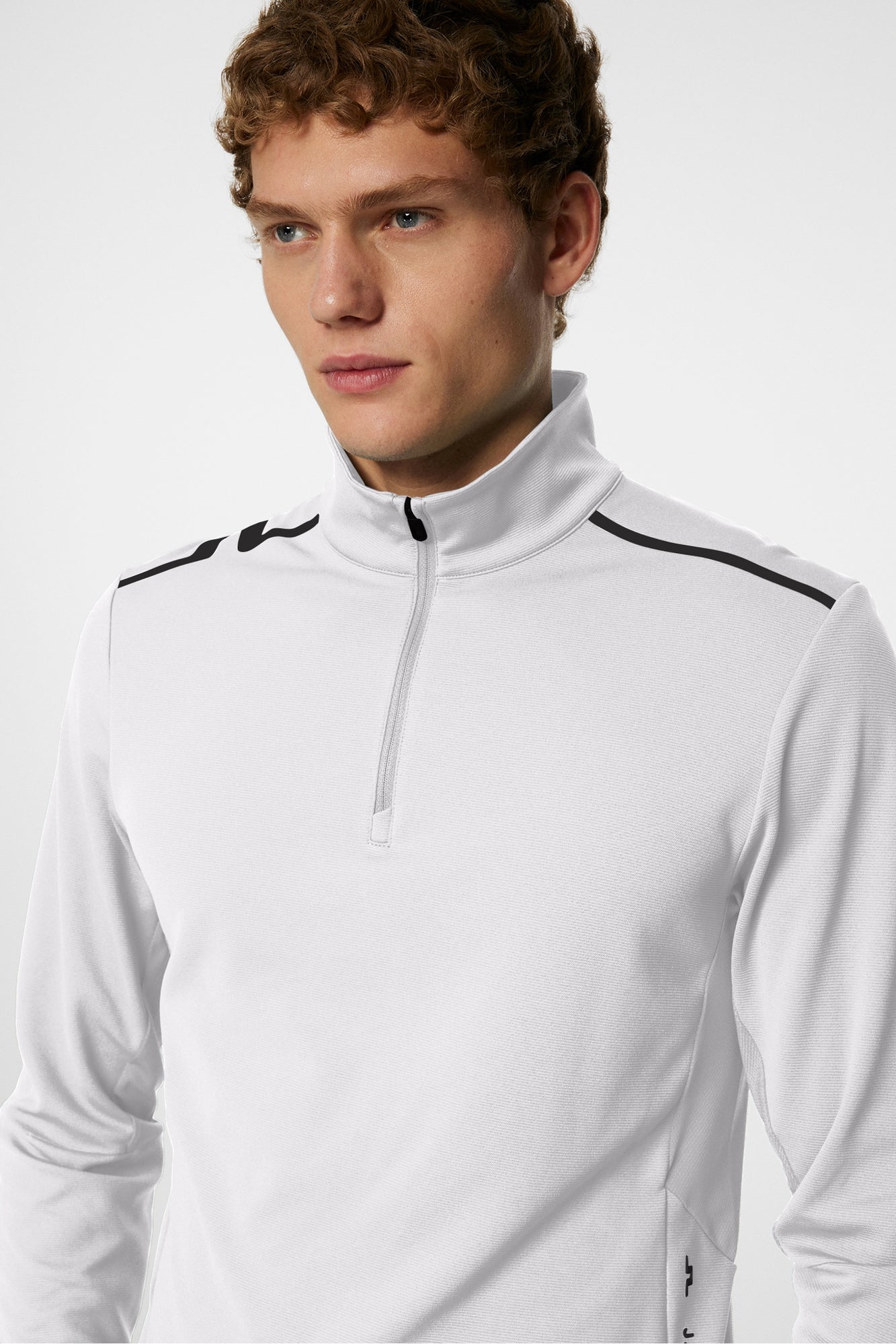 Men | Leon Quarter Zip Mid Layer | White