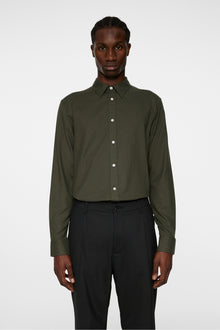 Men | Light Flannel Slishirt | Forest Green
