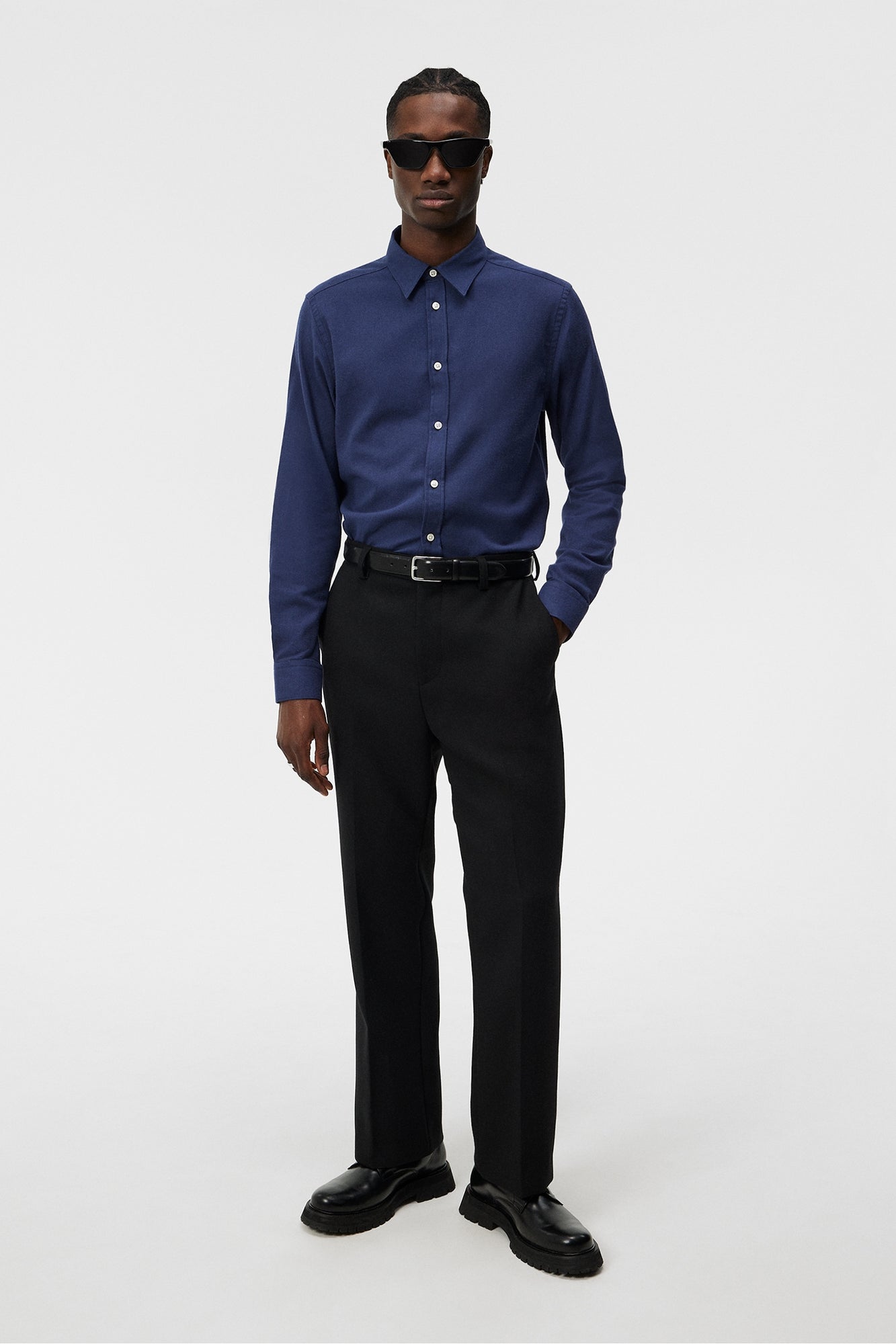 Men | Light Flannel Slishirt | JL Navy (V2)