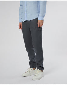 Men | Linen Cargo Jogger | Gunmetal