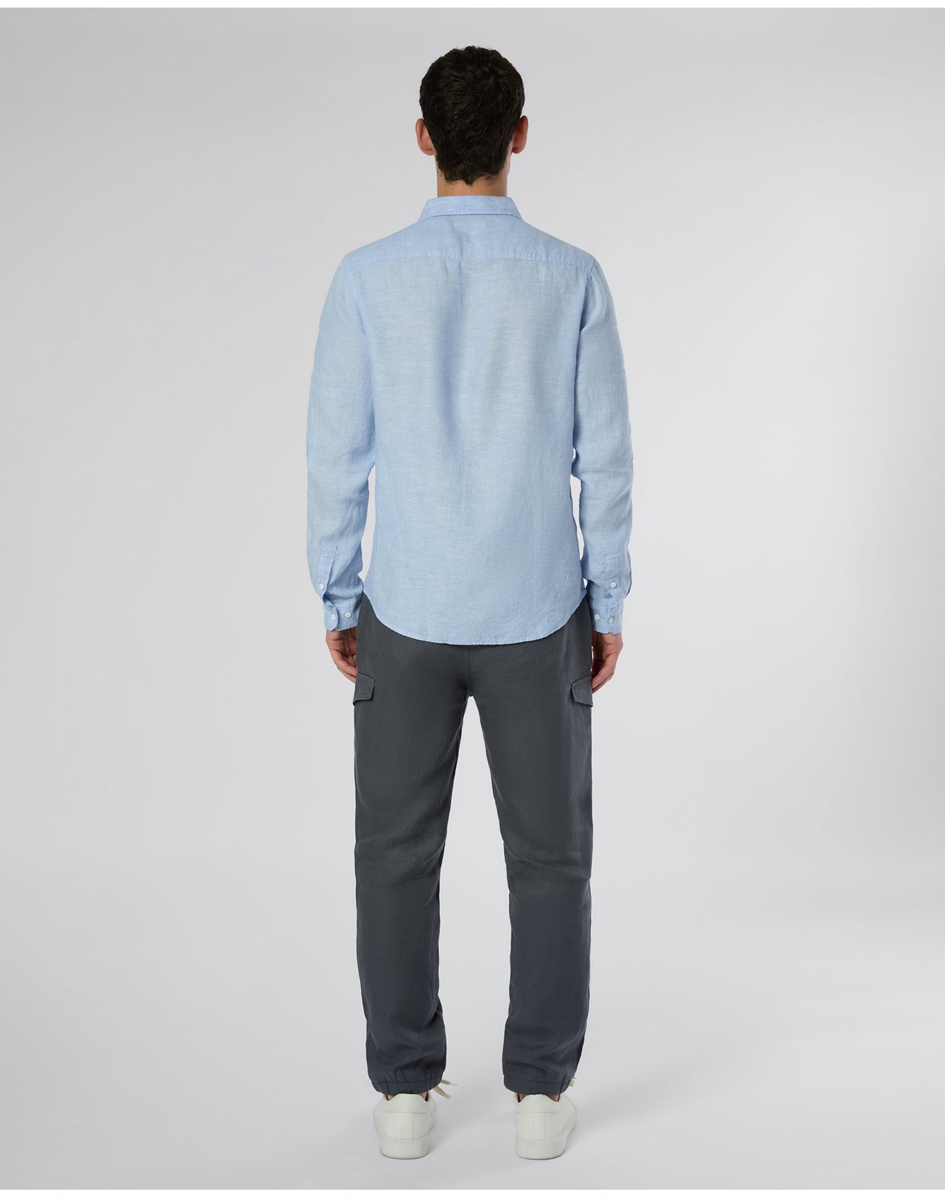 Men | Linen Cargo Jogger | Gunmetal