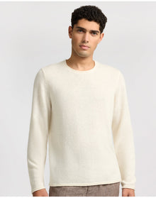 Men | Linen Cashmere Rollneck Sweater | White