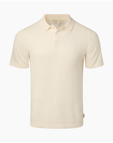 Men | Linen Sweater Polo | Egret