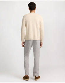 Men | Linen Tapered Pleated Trouser | Cool Grey