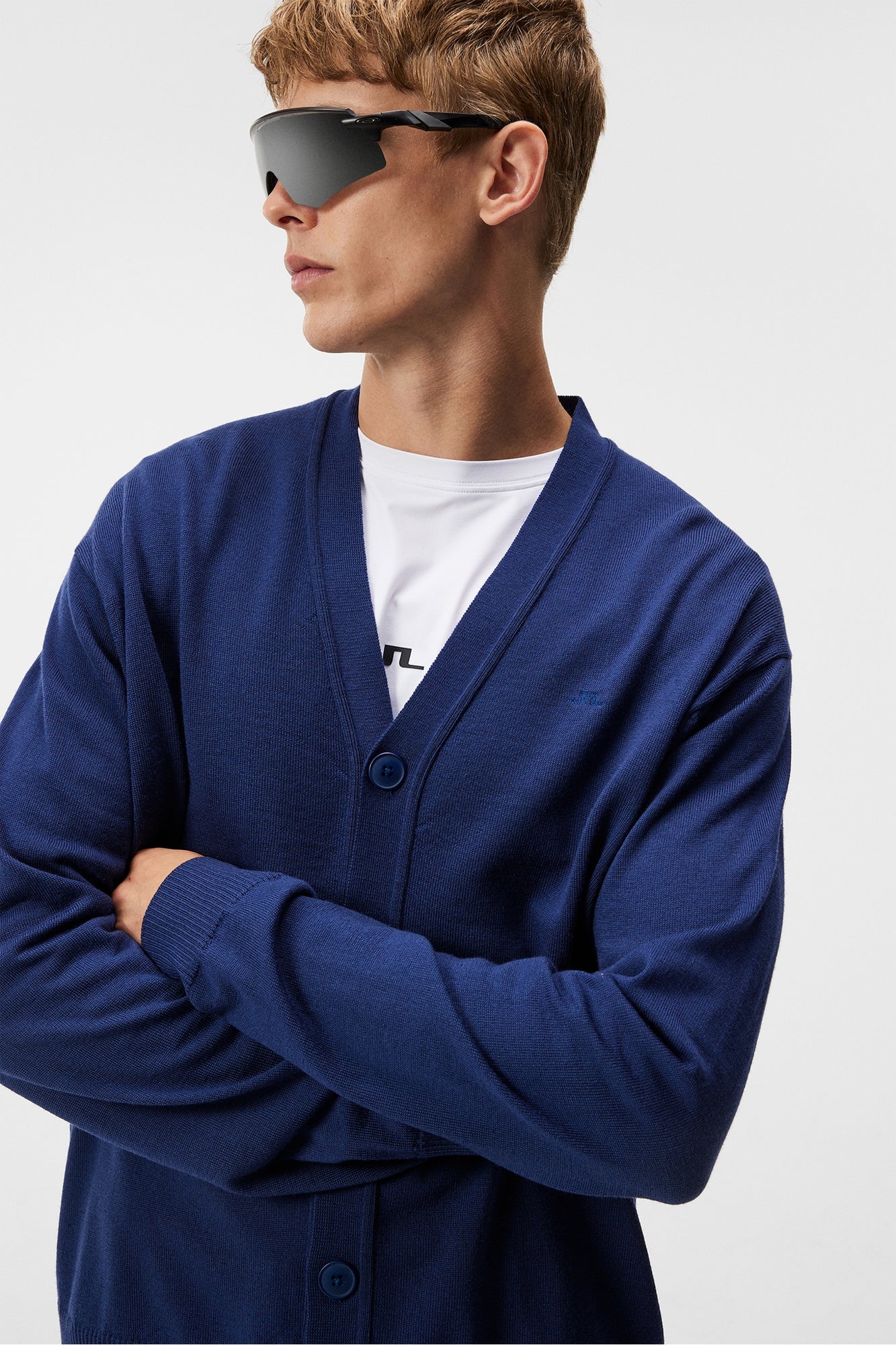 Men | Lucas Knitted Cardigan | Estate Blue