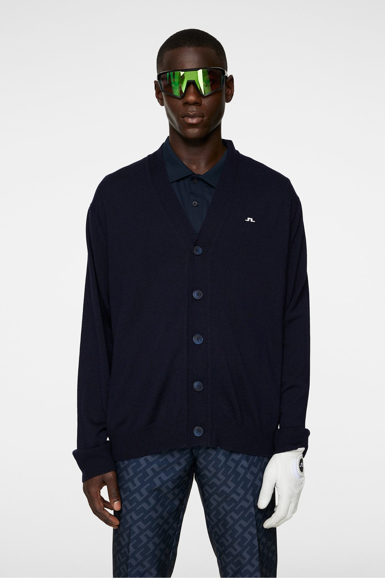 Men | Lucas Knitted Cardigan | JL Navy (V1)