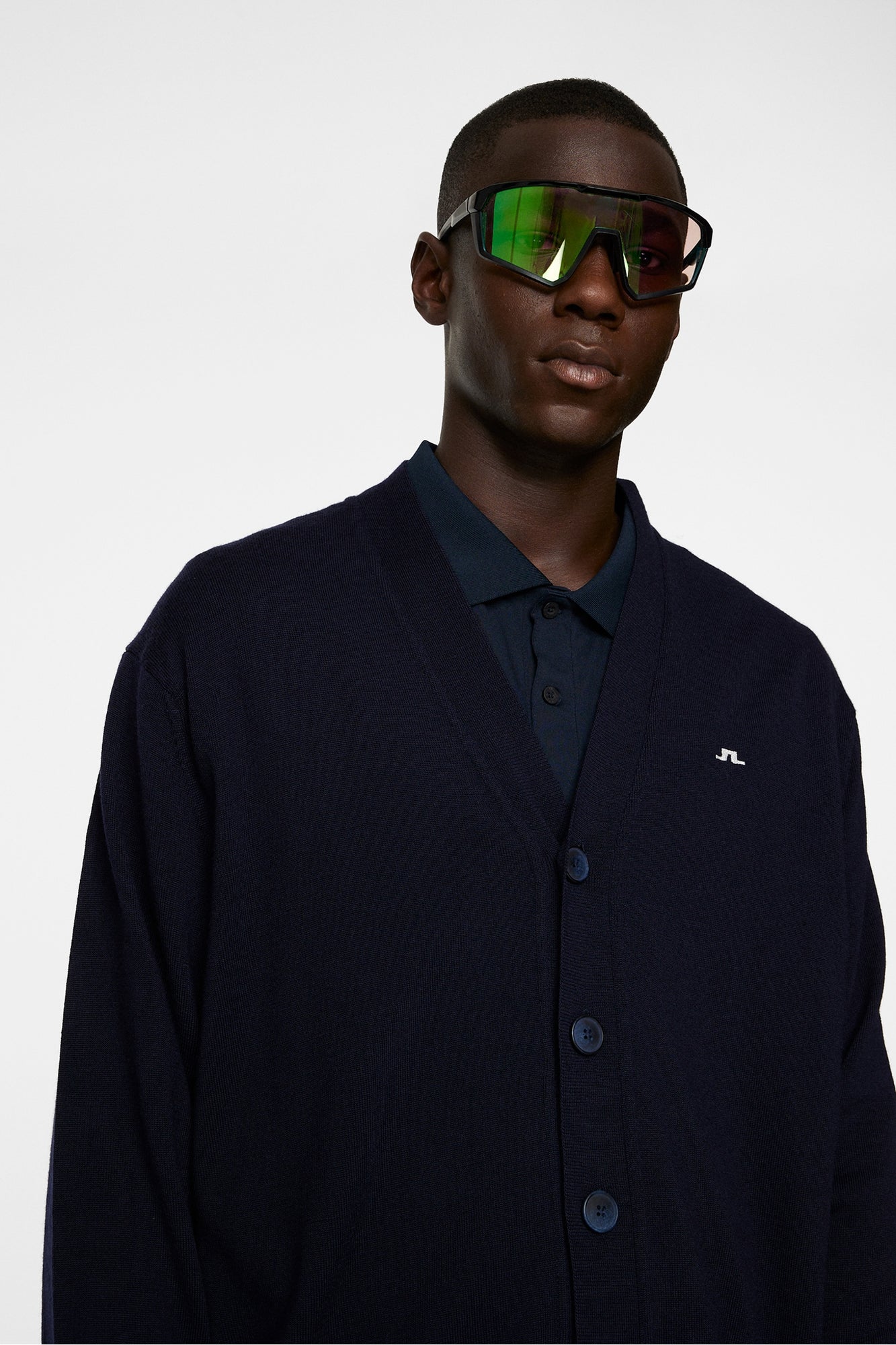 Men | Lucas Knitted Cardigan | JL Navy (V1)