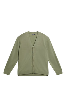 Men | Lucas Knitted Cardigan | Oil Green