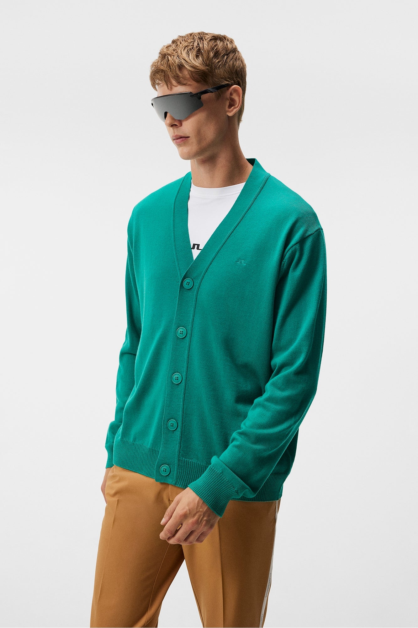 Men | Lucas Knitted Cardigan | Proud Peacock