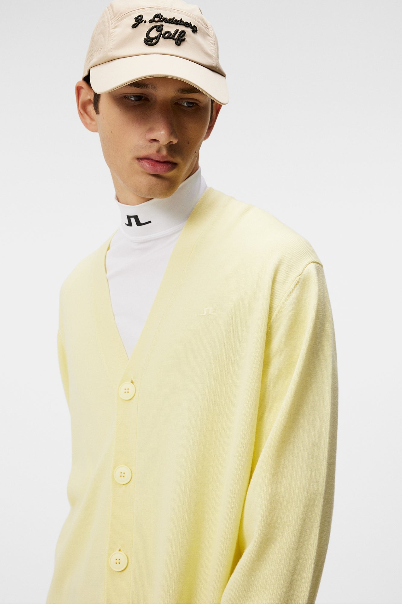 Men | Lucas Knitted Cardigan | Wax Yellow