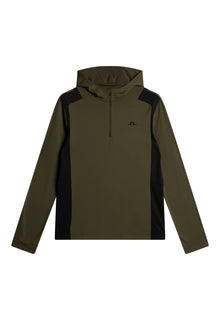 Men | Lukas Quarter Zip Hood | Forest Green