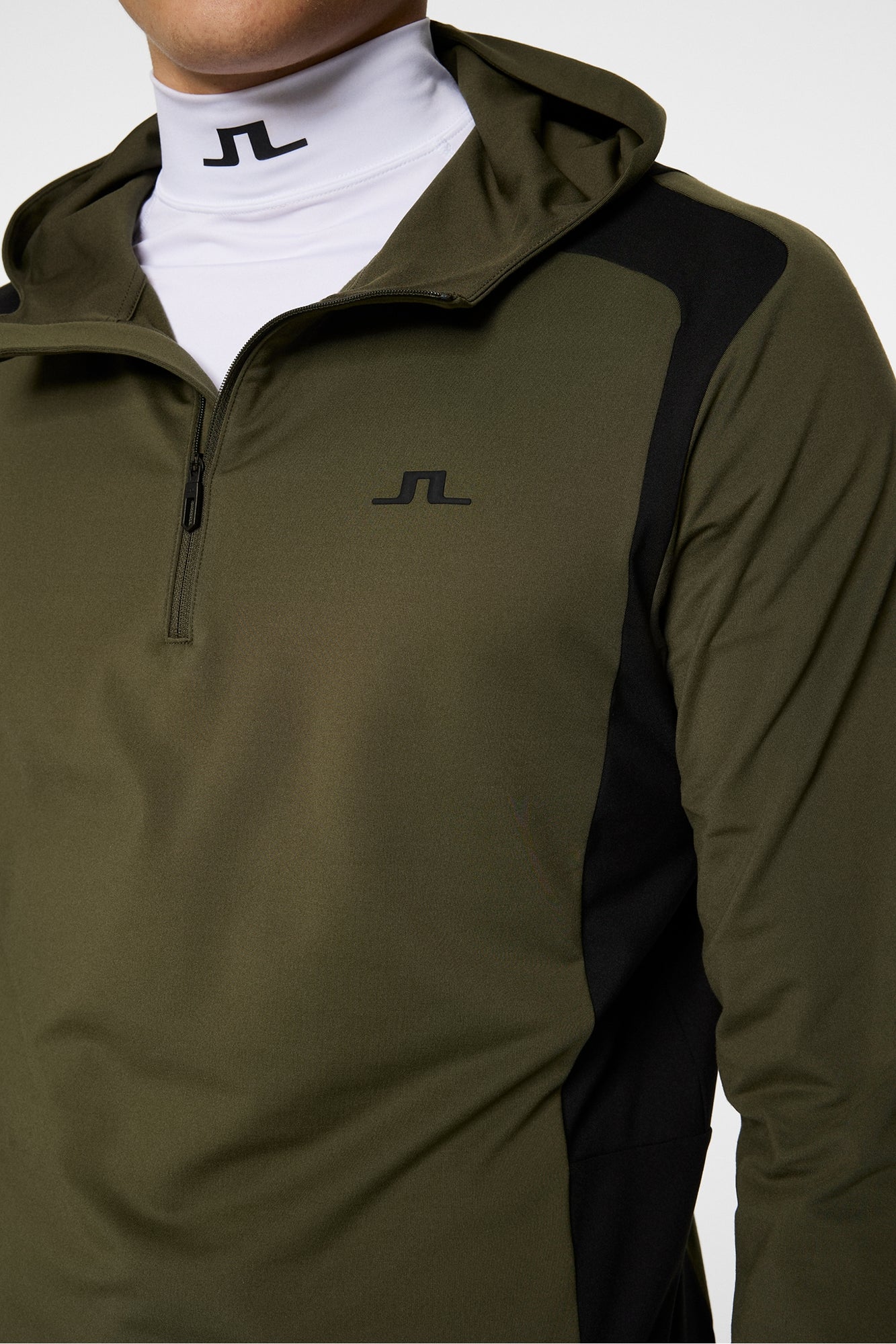 Men | Lukas Quarter Zip Hood | Forest Green