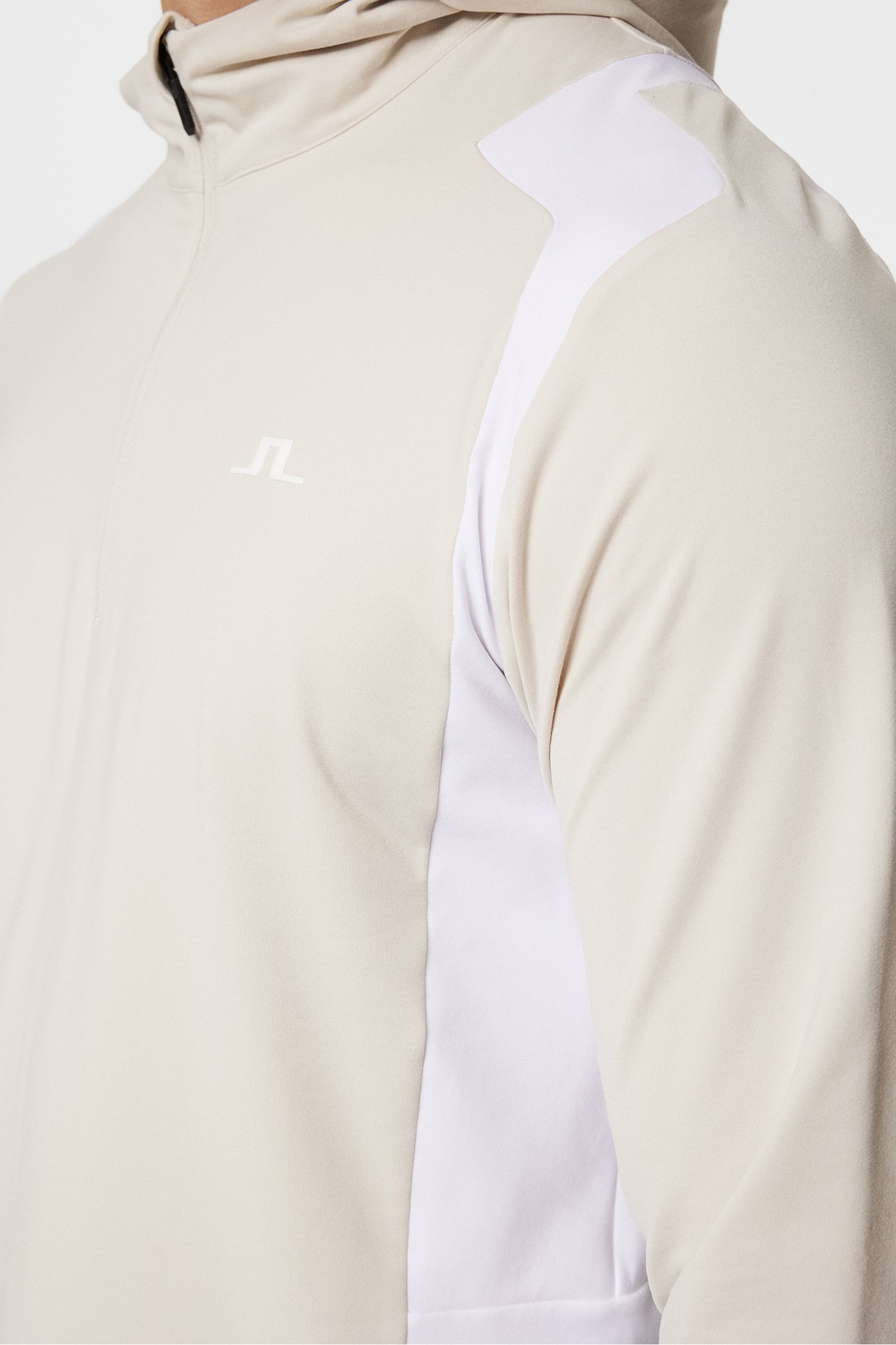 Men | Lukas Quarter Zip Hood | Moonbeam