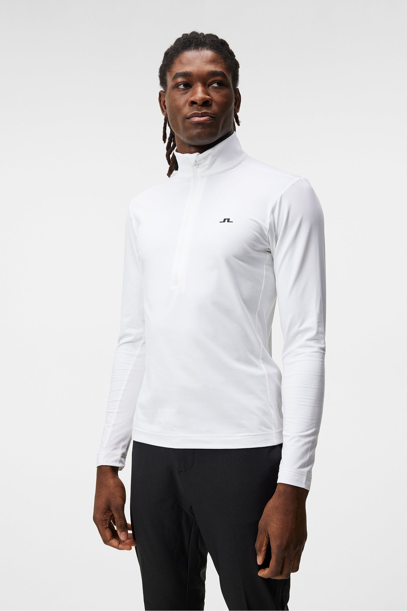 Men | Luke Half Zip Mid Layer | White