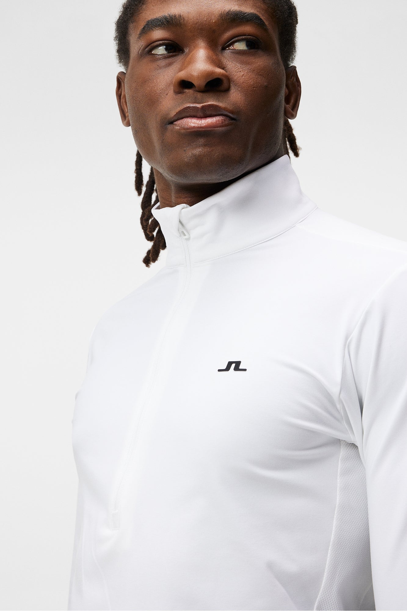 Men | Luke Half Zip Mid Layer | White