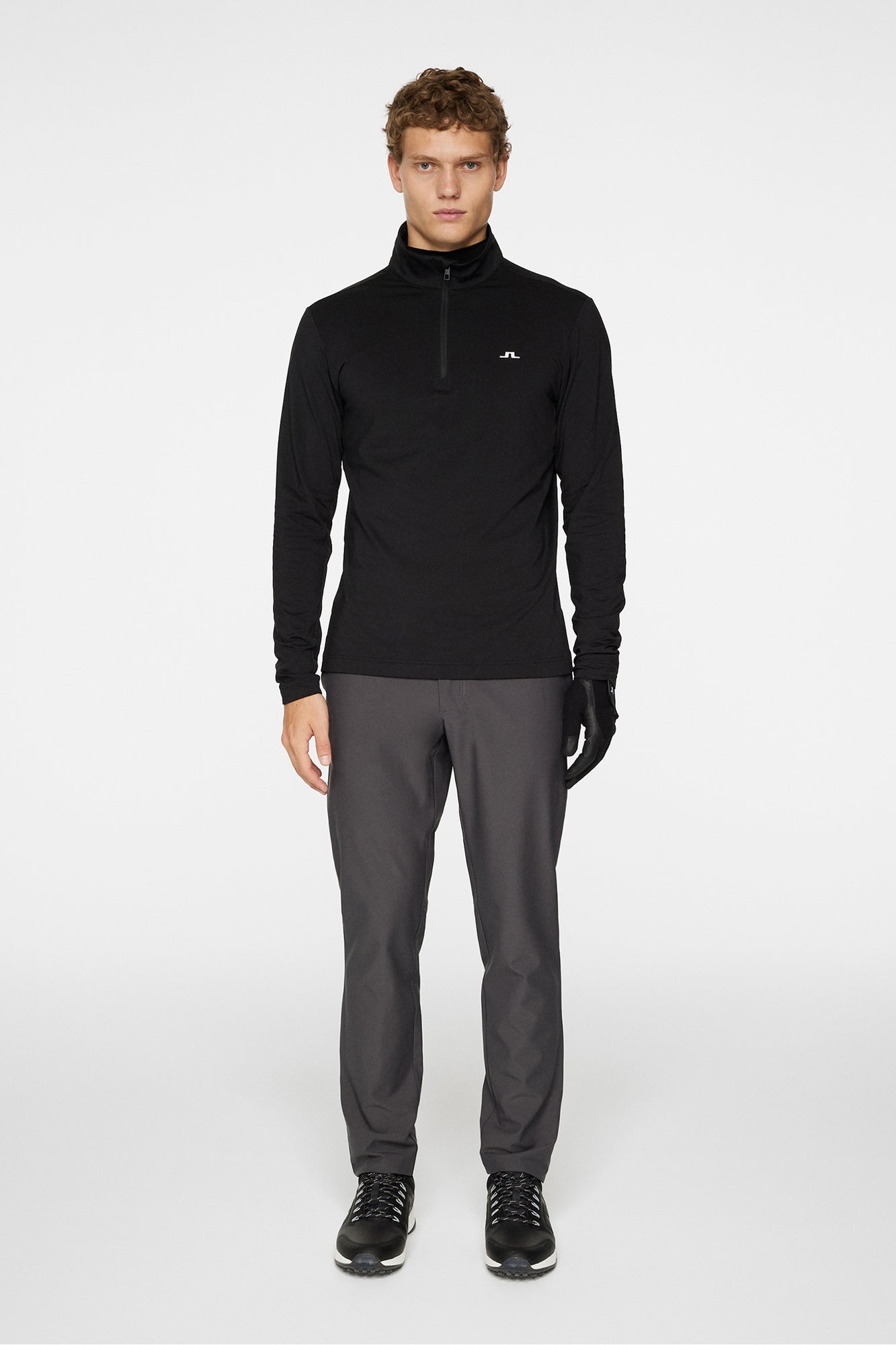 Men | Luke Quarter Zip Mid Layer | Black