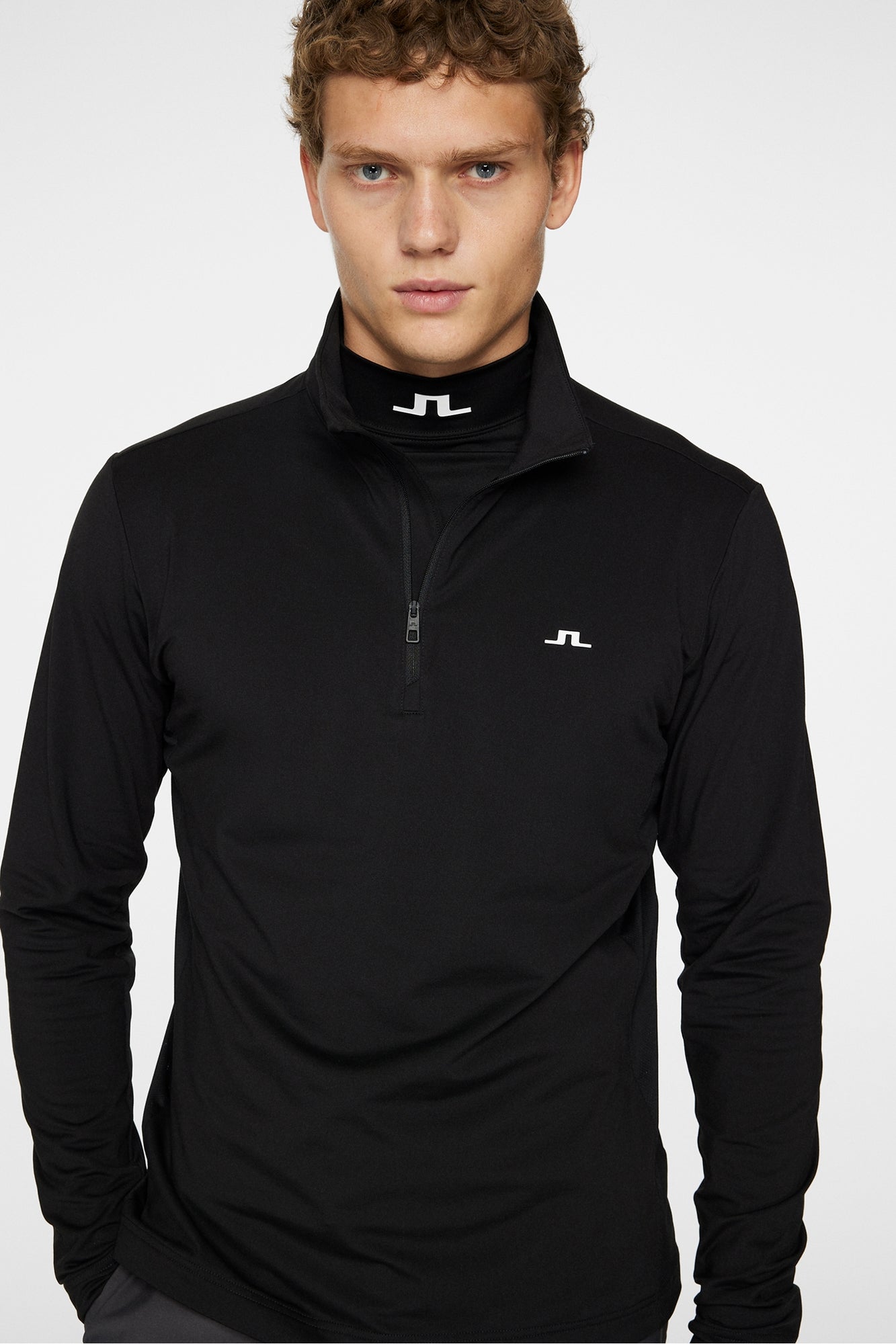Men | Luke Quarter Zip Mid Layer | Black