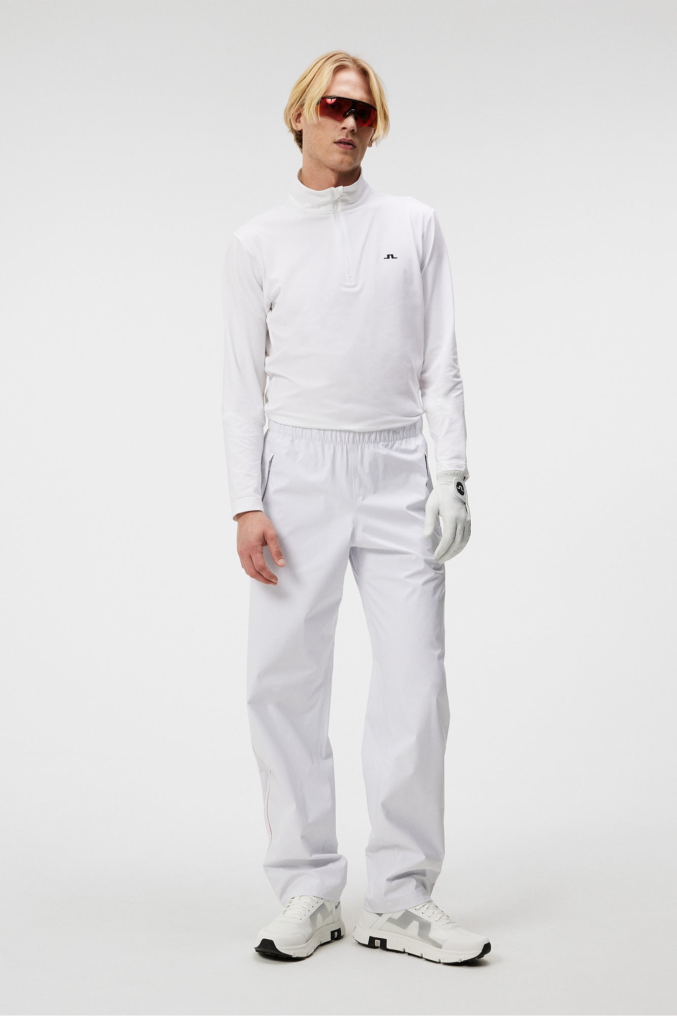 Men | Luke Quarter Zip Mid Layer | White