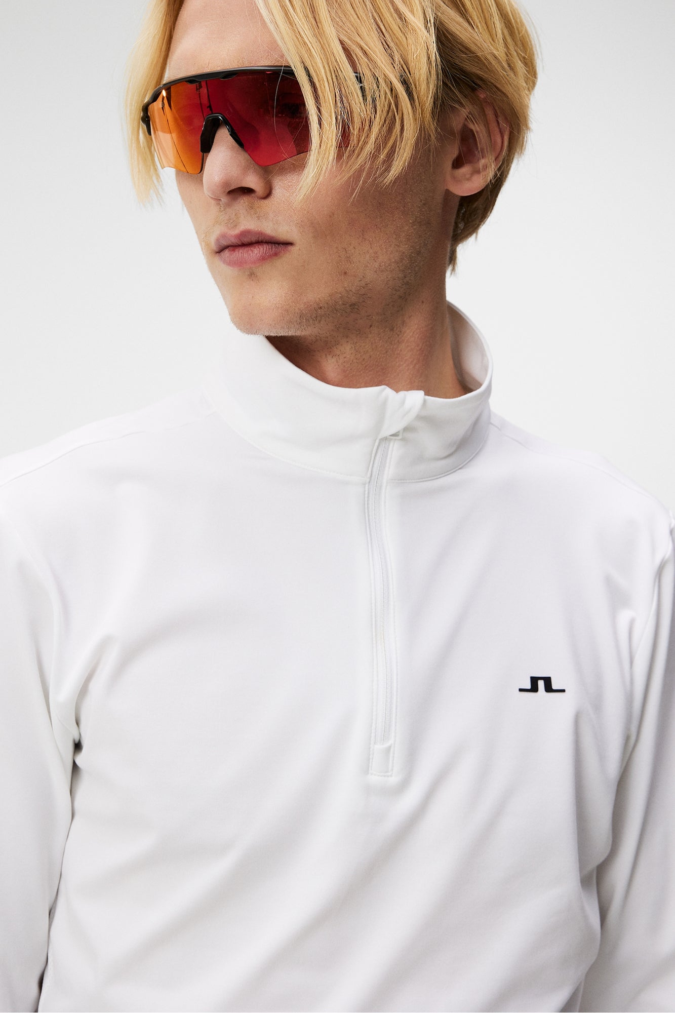 Men | Luke Quarter Zip Mid Layer | White