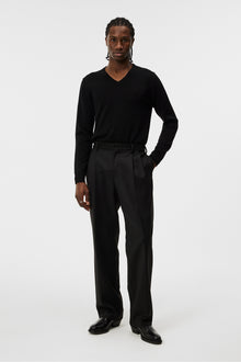 Men | Lymann Merino V-Neck Sweater | Black
