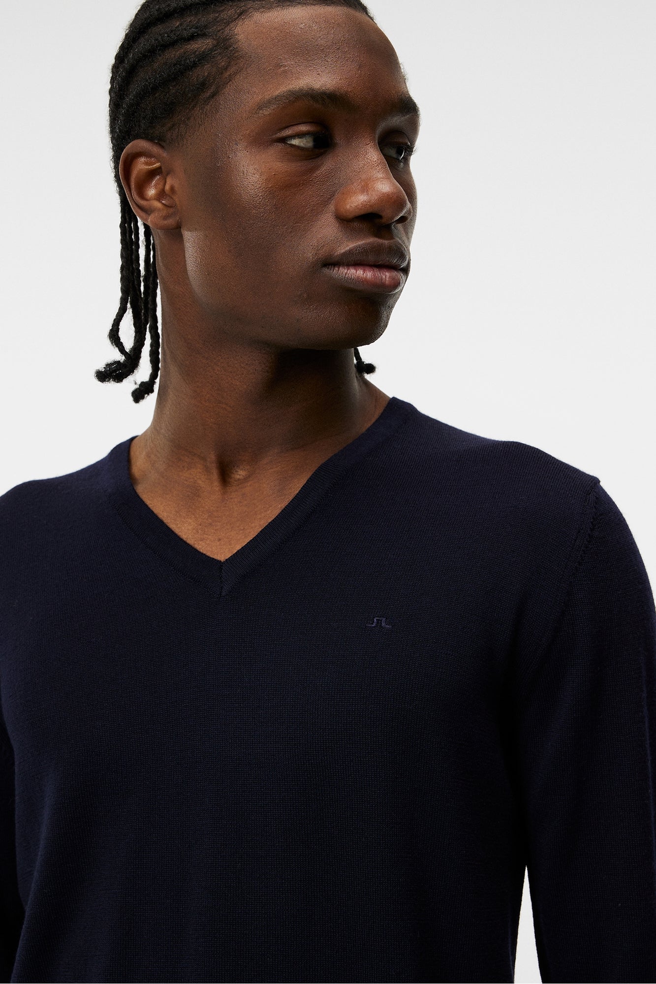 Men | Lymann Merino V-Neck Sweater | Navy