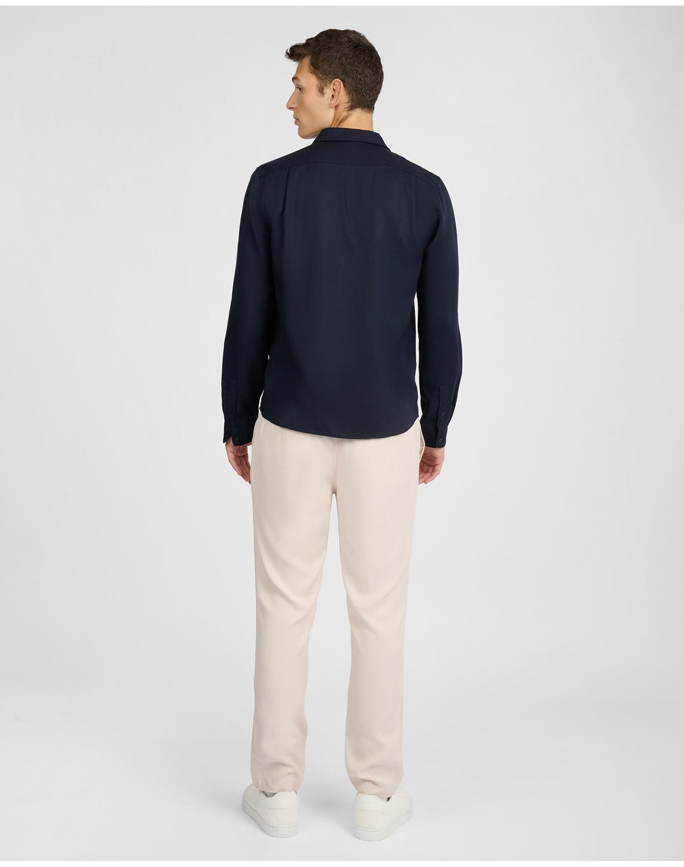 Men | Lyocell Long Sleeve Shirt | Midnight