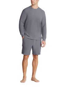 Men | MC s Brushed Fleece Split Neck Pullover | Coal