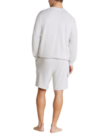 Men | MC s Brushed Fleece Split Neck Pullover | Silver