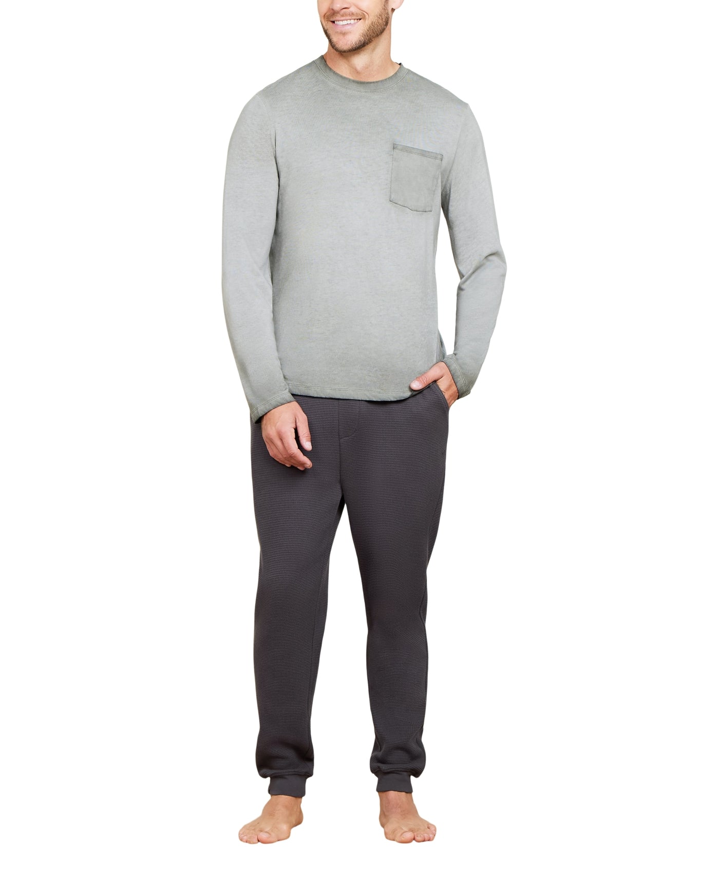 Men | MC s Triblend L/S Pocket Tee | Mineral Olive Branch
